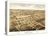 Paxton, Illinois - Panoramic Map-Lantern Press-Stretched Canvas