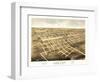 Paxton, Illinois - Panoramic Map-Lantern Press-Framed Art Print