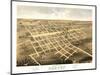 Paxton, Illinois - Panoramic Map-Lantern Press-Mounted Art Print
