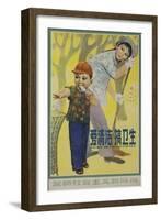 Pay Attention to Hygene, Chinese Cultural Revolution Putting-null-Framed Giclee Print