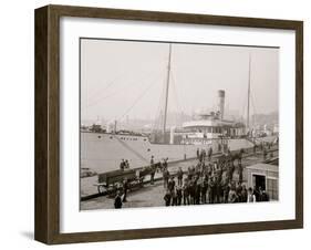 Pay Day for the Stevedores, Baltimore, Md.-null-Framed Photo