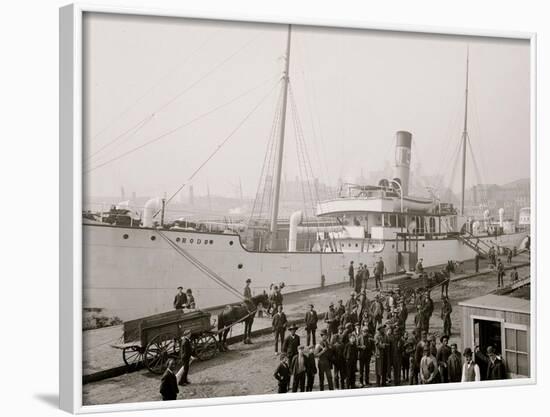 Pay Day for the Stevedores, Baltimore, Md.-null-Framed Photo