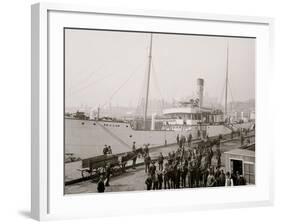 Pay Day for the Stevedores, Baltimore, Md.-null-Framed Photo