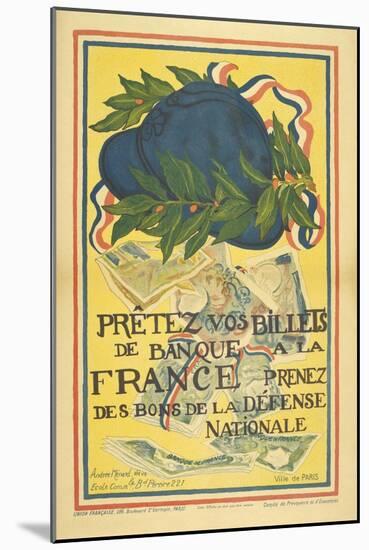 Pay Your Bills For the Defence Of France-null-Mounted Giclee Print