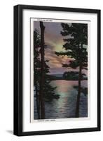 Payette Lake, ID - Evintide on Lake Scene-Lantern Press-Framed Art Print