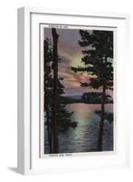 Payette Lake, ID - Evintide on Lake Scene-Lantern Press-Framed Art Print