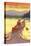 Payette Lake - McCall, Idaho - Canoe Scene-Lantern Press-Stretched Canvas