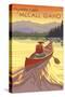 Payette Lake - McCall, Idaho - Canoe Scene-Lantern Press-Stretched Canvas