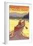 Payette Lake - McCall, Idaho - Canoe Scene-Lantern Press-Framed Art Print