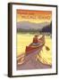 Payette Lake - McCall, Idaho - Canoe Scene-Lantern Press-Framed Art Print