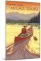 Payette Lake - McCall, Idaho - Canoe Scene-Lantern Press-Mounted Art Print