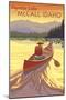 Payette Lake - McCall, Idaho - Canoe Scene-Lantern Press-Mounted Art Print