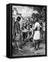 Paying Rent in Saxon Times-Ernest Prater-Framed Stretched Canvas