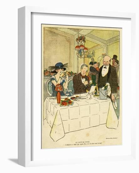 Paying the Bill 1919-Piere Colombier-Framed Art Print