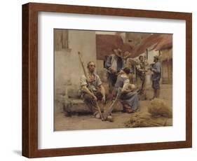 Paying the Harvesters, 1882-Léon Augustin L'hermitte-Framed Giclee Print