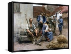 Paying the Harvesters, 1882-Leon-Augustin Lhermitte-Framed Stretched Canvas