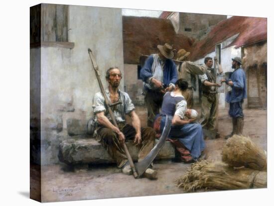 Paying the Harvesters, 1882-Leon-Augustin Lhermitte-Stretched Canvas