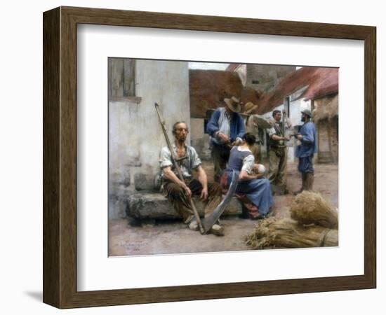 Paying the Harvesters, 1882-Leon-Augustin Lhermitte-Framed Giclee Print