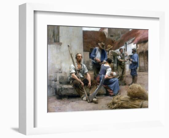 Paying the Harvesters, 1882-Leon-Augustin Lhermitte-Framed Giclee Print