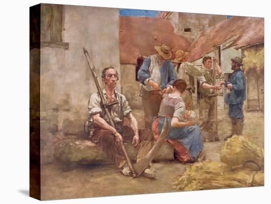 Paying the Harvesters-Léon Augustin L'hermitte-Stretched Canvas