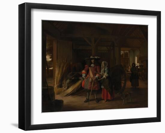 Paying the Hostess, c.1670-Pieter de Hooch-Framed Giclee Print