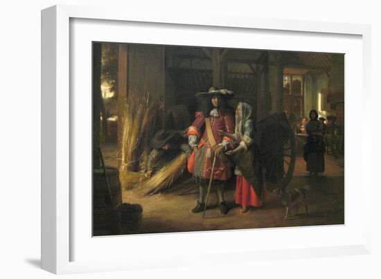Paying the Hostess-Pieter de Hooch-Framed Art Print