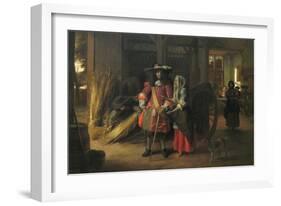 Paying the Hostess-Pieter de Hooch-Framed Art Print