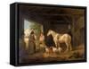 Paying the Ostler-George Morland-Framed Stretched Canvas
