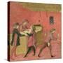 Payment of Salaries to the Night Watchmen in the Camera del Comune of Siena,1440-60-Italian School-Stretched Canvas