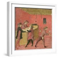 Payment of Salaries to the Night Watchmen in the Camera Del Comune of Siena-null-Framed Art Print