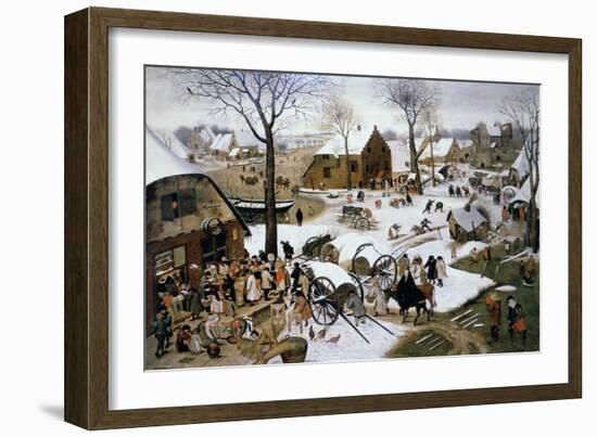 Payment of the Tax at Bethlehem-Pieter Brueghel the Younger-Framed Giclee Print