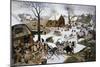 Payment of the Tax at Bethlehem-Pieter Brueghel the Younger-Mounted Giclee Print