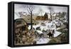 Payment of the Tax at Bethlehem-Pieter Brueghel the Younger-Framed Stretched Canvas