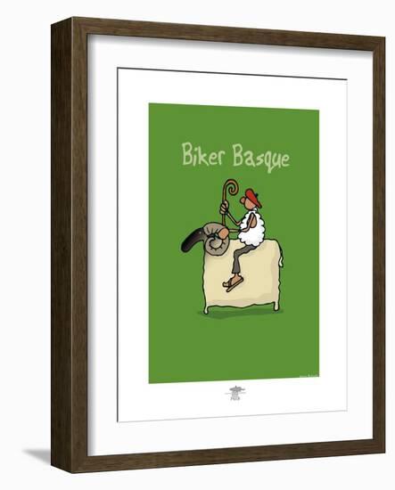 Pays B. - Biker basque-Sylvain Bichicchi-Framed Art Print