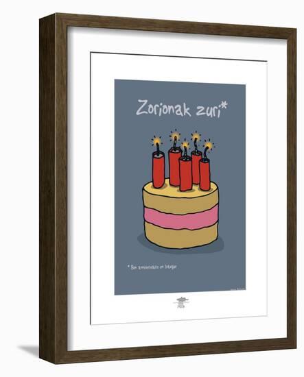 Pays B. - Bon anniversaire basque-Sylvain Bichicchi-Framed Art Print