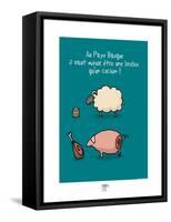 Pays B. - Brebis ou cochon basque ?-Sylvain Bichicchi-Framed Stretched Canvas