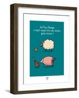 Pays B. - Brebis ou cochon basque ?-Sylvain Bichicchi-Framed Art Print