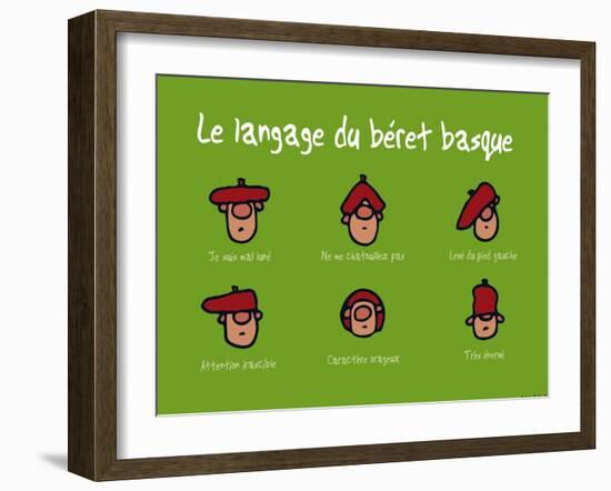 Pays B. - Langage du béret basque-Sylvain Bichicchi-Framed Art Print