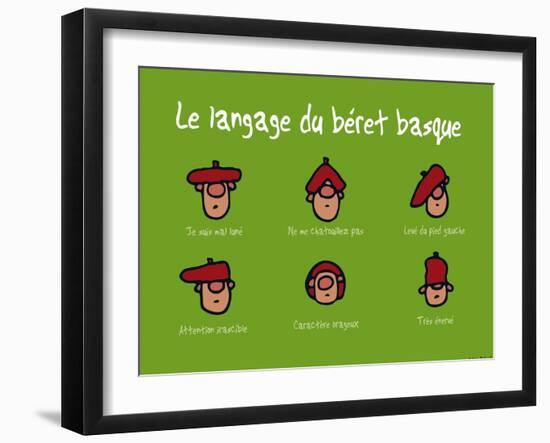 Pays B. - Langage du béret basque-Sylvain Bichicchi-Framed Art Print