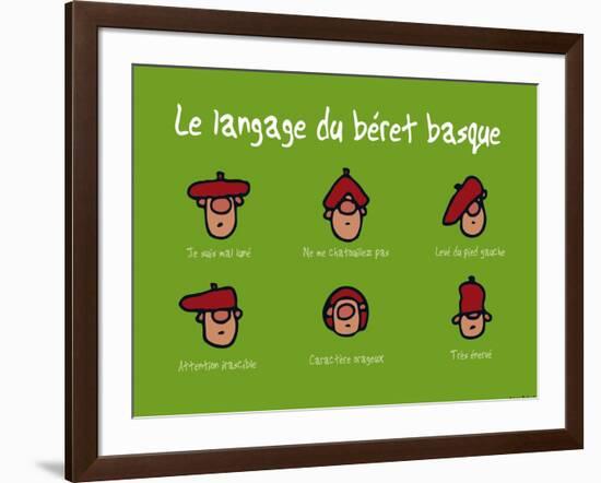 Pays B. - Langage du béret basque-Sylvain Bichicchi-Framed Art Print