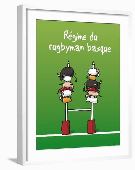 Pays B. - Régime du rugbyman basque-Sylvain Bichicchi-Framed Art Print