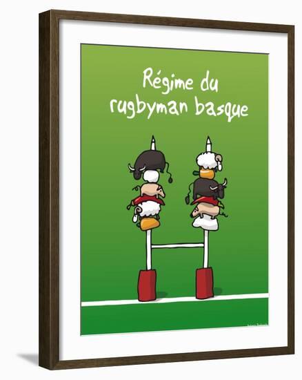 Pays B. - Régime du rugbyman basque-Sylvain Bichicchi-Framed Art Print