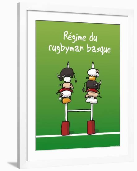 Pays B. - Régime du rugbyman basque-Sylvain Bichicchi-Framed Art Print