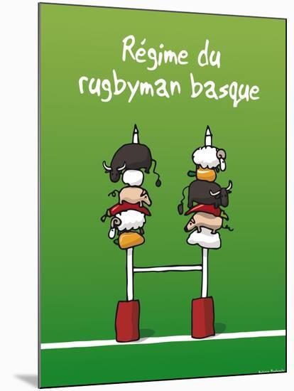 Pays B. - Régime du rugbyman basque-Sylvain Bichicchi-Mounted Art Print