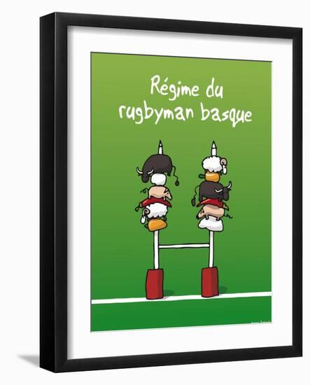 Pays B. - Régime du rugbyman basque-Sylvain Bichicchi-Framed Art Print