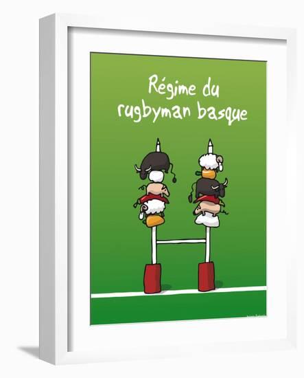 Pays B. - Régime du rugbyman basque-Sylvain Bichicchi-Framed Art Print