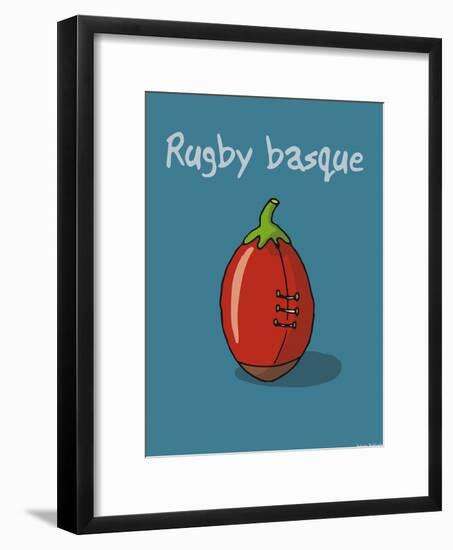 Pays B. - Rugby basque-Sylvain Bichicchi-Framed Art Print