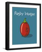 Pays B. - Rugby basque-Sylvain Bichicchi-Framed Art Print