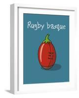 Pays B. - Rugby basque-Sylvain Bichicchi-Framed Art Print
