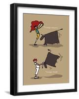 Pays B. - Tauromachie basque-Sylvain Bichicchi-Framed Art Print